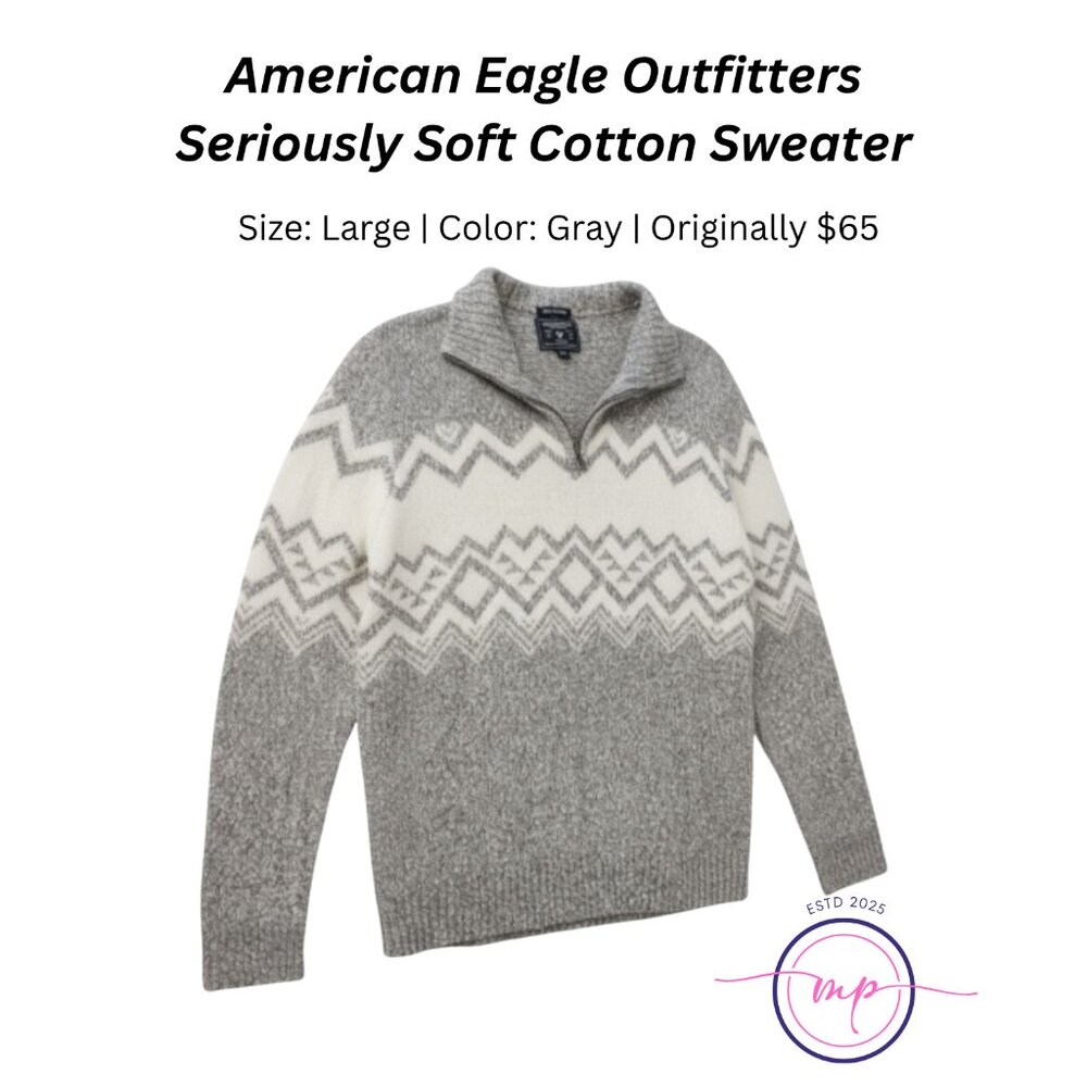🦅American Eagle Outfitters Men’s Seriously Soft Cotton Pullover🦅